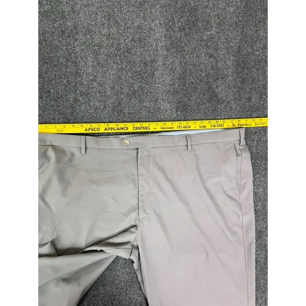 Peter Millar Chino‎ Pants Mens Straight Leg Polyester Gray High Rise Size 52 R